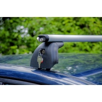 Bagażnik Amos model BETA aluminiowy (4 łapy + 2 belki aluminiowe + 4 zamki z osłonkami) Kit 101