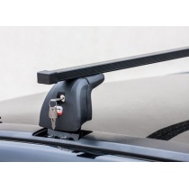 Bagażnik Amos model BETA stalowy (4 łapy + 2 belki stalowe + 4 zamki z osłonkami) Kit 104