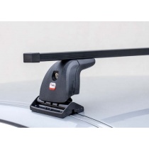 Bagażnik Amos model BETA stalowy (4 łapy + 2 belki stalowe + 4 zamki z osłonkami) Kit 103