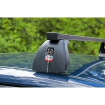 Bagażnik Amos model BETA stalowy (4 łapy + 2 belki stalowe + 4 zamki z osłonkami) Kit 102