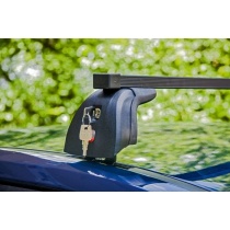 Bagażnik Amos model BETA stalowy (4 łapy + 2 belki stalowe + 4 zamki z osłonkami) Kit 101