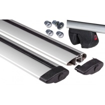 Bagażnik na relingi Amos ALFA AERO DYNAMIC ALU 1,2m (4 łapy + 2 belki aluminiowe + 4 zamki) (R.Z) *WYSYŁKA GRATIS* NOWOŚĆ !