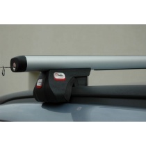 Bagażnik na relingi Amos ALFA AERO ALU (4 łapy + 2 belki aluminiowe + 4 zamki)