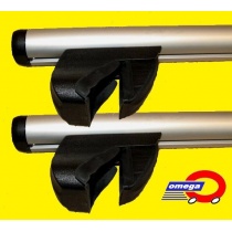 Bagażnik na relingi Amos ALFA AERO ALU 1,3m (4 łapy + 2 belki aluminiowe 130cm + 4 zamki) 