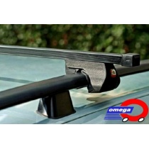 Bagażnik na relingi Amos ALFA stalowy (4 łapy + 2 belki stalowe)